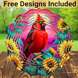 Cardinal Wind Spinner, Cardinal Wind Spinner-sublimatieontwerp, Cardinal Wind Spinner-sublimatie, Wind Spinner-sublimatie,