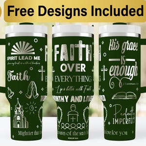 40oz Christian Faith Tumbler Laser Svg Design, 40oz Laser Engraved Tumbler Wrap, Laser Engraving SVG, Tumbler Wrap SVG, 40 oz Tumbler Wrap