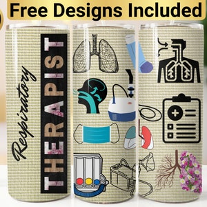 Respiratory Therapist Tumbler Design, Tumbler Wrap PNG, 20 oz Skinny Tumbler Design, Respiratory Therapist Tumbler Wrap, Therapist Tumbler,