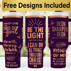 40oz Christian Tumbler Laser Svg Design, 40oz Laser Engraved Tumbler Wrap, Laser Engraving SVG, Tumbler Wrap SVG, 40 oz Tumbler Wrap,