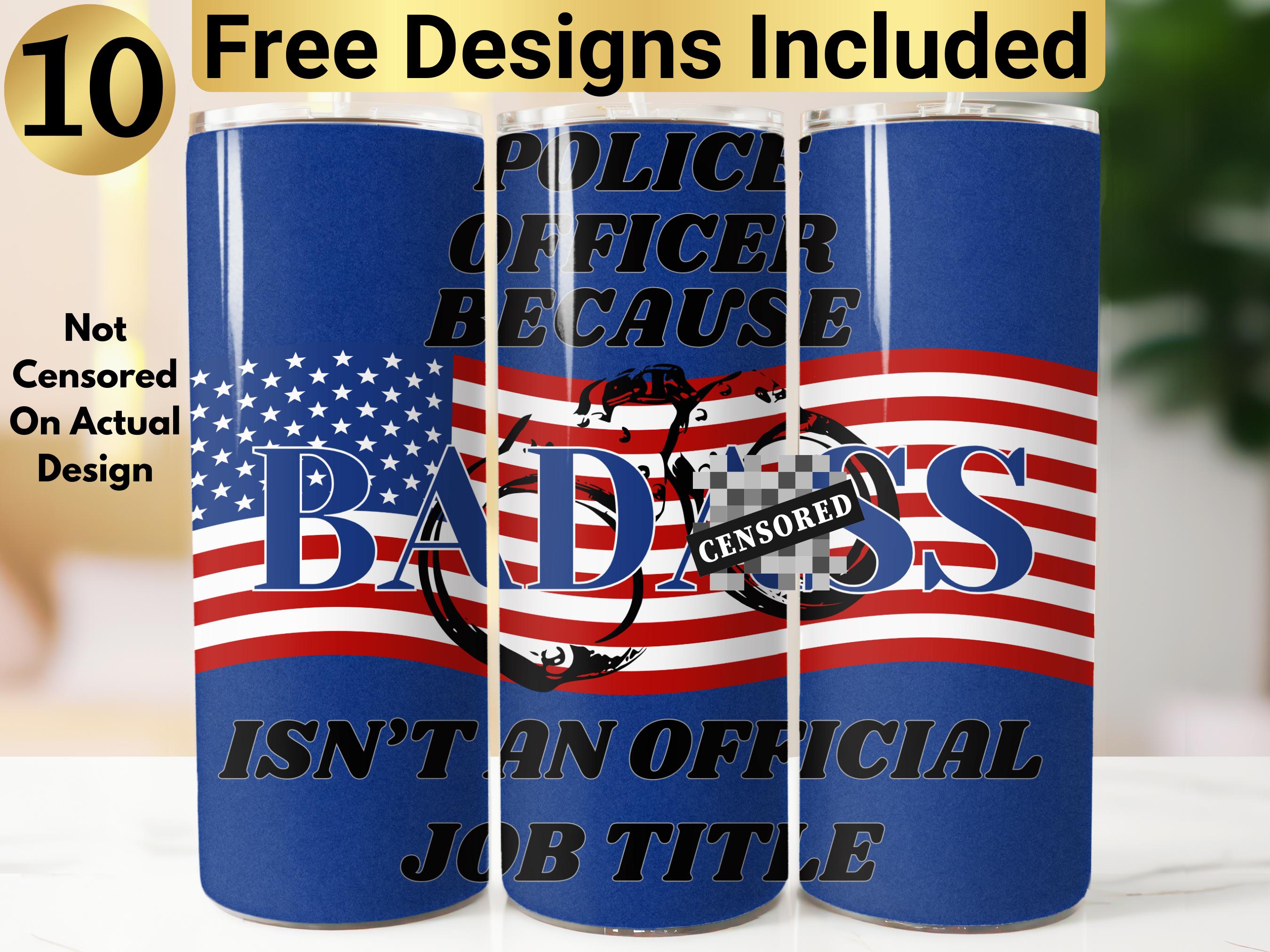Police Officer Tumbler Design, Tumbler Wrap PNG, 20 oz Skinny Tumbler Design, Police Officer PNG, Police Officer Tumbler, Police Sublimation