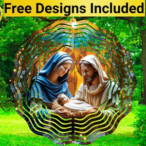 Stained Glass Jesus Wind Spinner, Jesus Wind Spinner Sublimation Design, Jesus Wind Spinner Sublimation, Wind Spinner Sublimation,