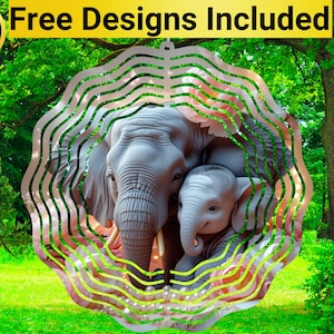 Elephant Wind Spinner, Elephant Wind Spinner Sublimation Design, Elephant Wind Spinner Sublimation, Wind Spinner Sublimation,