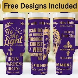 40oz Christian Tumbler Laser Svg Design, 40oz Laser Engraved Tumbler Wrap, Laser Engraving SVG, Tumbler Wrap SVG, 40 oz Tumbler Wrap,