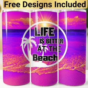 Beach Tumbler Design, Tumbler Wrap PNG, 20 oz Skinny Tumbler Design, Beach Tumbler Wrap, Summer Tumbler Design, Summer Tumbler Wrap,