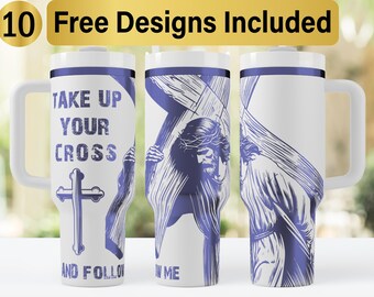 Vaso térmico de 40 oz con cruz cristiana, diseño SVG para láser, envoltura para vaso térmico de 40 oz grabada con láser, SVG para grabado láser, envoltura para vaso térmico de 40 oz, envoltura para vaso térmico de 40 oz,