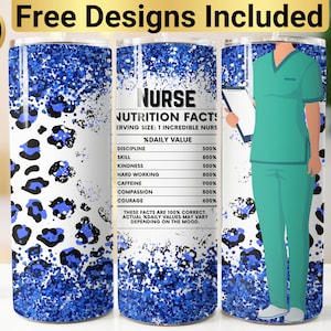 Nurse Blue Tumbler Design, Tumbler Wrap PNG, 20 oz Skinny Tumbler Design, Nurse Tumbler Wrap, Nurse Sublimation, Nurse Tumbler Design,
