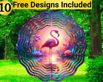 Flamingo Wind Spinner, Flamingo Wind Spinner Sublimation Design, Flamingo Wind Spinner Sublimation, Wind Spinner Sublimation,