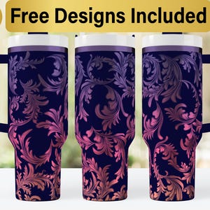 40oz Tooled Leather Tumbler Laser Svg Design, 40oz Laser Engraved Tumbler Wrap, Laser Engraving SVG, Tumbler Wrap SVG, 40 oz Tumbler Wrap,