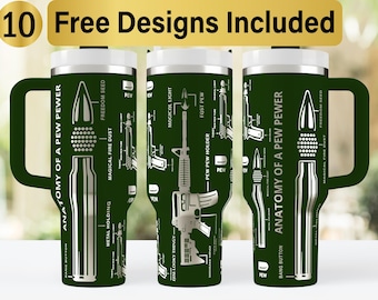 40oz Funny Bullet Tumbler Laser Svg Design, 40oz Laser Engraved Tumbler Wrap, Laser Engraving SVG, Tumbler Wrap SVG, 40 oz Tumbler Wrap