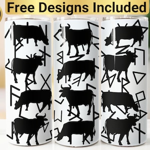 Cow Junkie Tumbler Design, Tumbler Wrap PNG, 20 oz Skinny Tumbler Design, Cattle Tumbler Wrap, Cow Tumbler Design, Cow Farmer Tumbler,