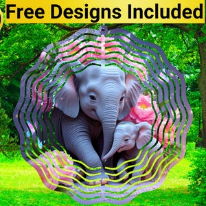 Elephant Wind Spinner, Elephant Wind Spinner Sublimation Design, Elephant Wind Spinner Sublimation, Wind Spinner Sublimation,