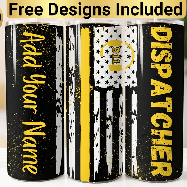 911 Dispatcher Tumbler Design, Tumbler Wrap PNG, 20 oz Skinny Tumbler Design, Dispatcher Tumbler Wrap, Dispatcher Tumbler Design,