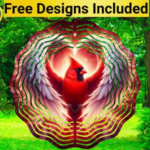 Engel Kardinal Windspiel, Roter Kardinal Windspiel Sublimationsentwurf, Roter Kardinal Windspiel Sublimation, Roter Kardinal Spinner PNG,