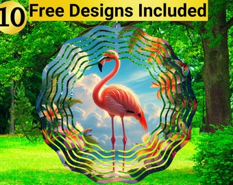 Flamingo Wind Spinner, Flamingo Wind Spinner Sublimation Design, Flamingo Wind Spinner Sublimation, Wind Spinner Sublimation,