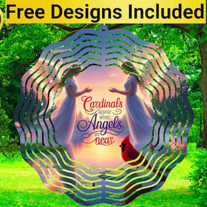 Red Cardinal Wind Spinner, Memorial Wind Spinner Sublimation Design, Wind Spinner Sublimation, Memorial Wind Spinner PNG,