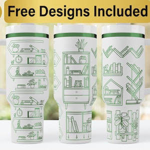 40 Unzen Buch Tumbler Laser SVG Design, 40 Unzen Laser gravierte Tumbler Wrap, Laser Gravur SVG, Tumbler Wrap SVG, 40 Unzen Tumbler Wrap,