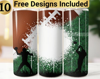 Football Player Tumbler Design, Tumbler Wrap PNG, 20 oz Skinny Tumbler Design, Football Tumbler Wrap, Football Tumbler Design, Football PNG,