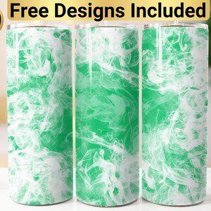 White Smoke Tumbler Design, Tumbler Wrap PNG, 20 oz Skinny Tumbler Design, Personalized Tumbler Design, Add Your Name Tumbler Design,