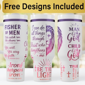 40oz Christian Tumbler Laser Svg Design, 40oz Laser Engraved Tumbler Wrap, Laser Engraving SVG, Tumbler Wrap SVG, 40 oz Tumbler Wrap,
