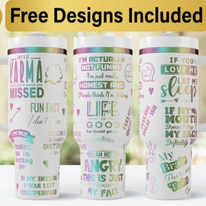 40oz Sarcastic Tumbler Laser Svg Design, 40oz Laser Engraved Tumbler Wrap, Laser Engraving SVG, Tumbler Wrap SVG, 40 oz Tumbler Wrap,