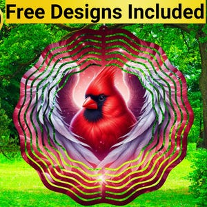 Engel Kardinal Windspiel, Roter Kardinal Windspiel Sublimationsentwurf, Roter Kardinal Windspiel Sublimation, Roter Kardinal Spinner PNG,