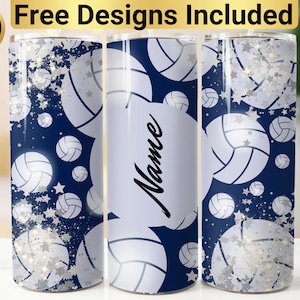 Volleyball Tumbler Design, Tumbler Wrap PNG, 20 oz Skinny Tumbler Design, Volleyball Tumbler Wrap, Personalized Volleyball Tumbler,