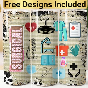 Surgical Tech Tumbler Design, Tumbler Wrap PNG, 20 oz Skinny Tumbler Design, Surgical Tech Tumbler Wrap, Surgical Tech Tumbler, Surgical PNG