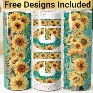 Gigi Sunflower Tumbler Design, Tumbler Wrap PNG, 20 oz Skinny Tumbler Design, Gigi Tumbler Wrap, Gigi Tumbler Design, Gigi Sublimation,