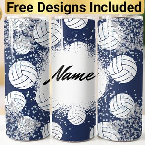 Volleyball Tumbler Design, Tumbler Wrap PNG, 20 oz Skinny Tumbler Design, Volleyball Tumbler Wrap, Personalized Volleyball Tumbler,