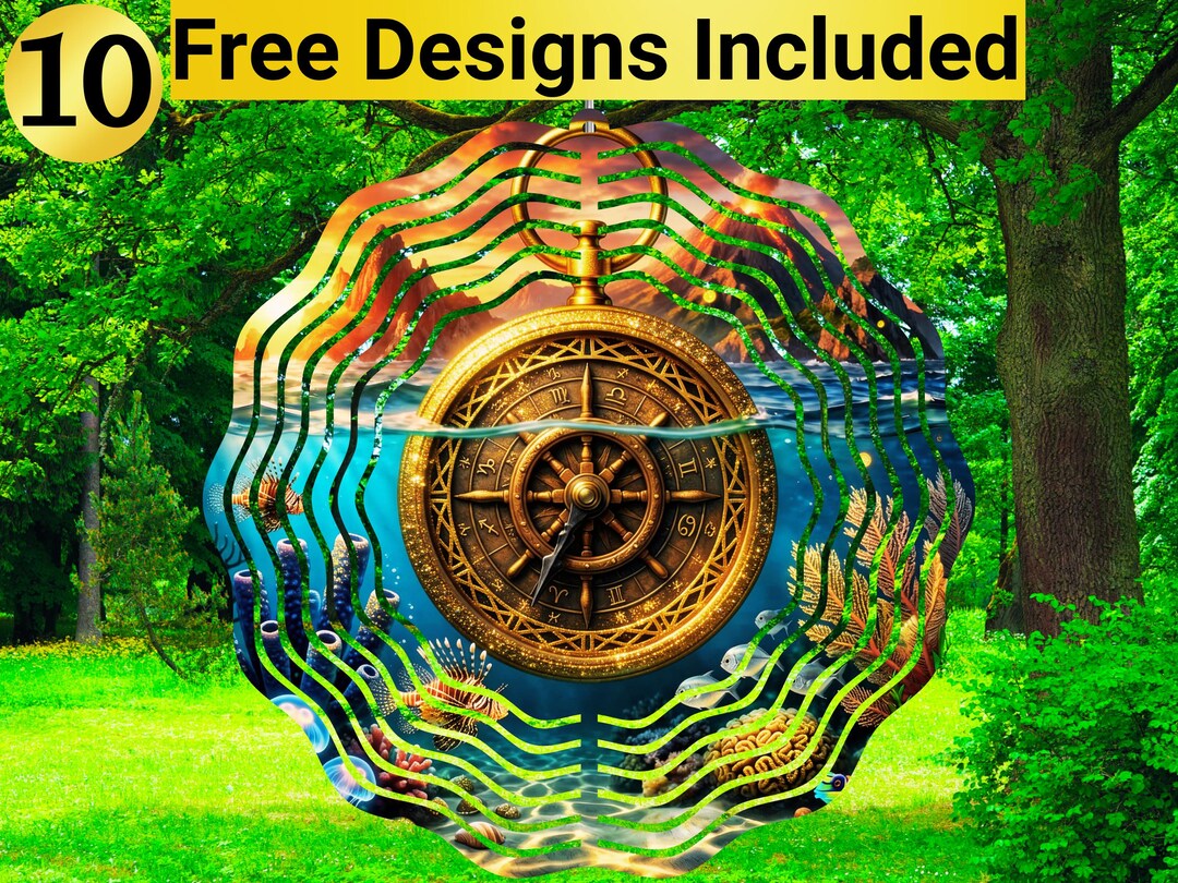 Compass Wind Spinner, Compass Wind Spinner Sublimation Design, Compass ...