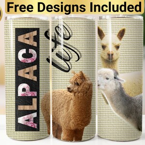Alpaca Life Tumbler Design, Tumbler Wrap PNG, 20 oz Skinny Tumbler Design, Alpaca Tumbler Wrap, Alpaca Tumbler PNG, Alpaca Sublimation,