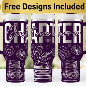40 Unzen Buchliebhaber Tumbler Laser SVG Design, 40 Unzen Laser gravierte Tumbler Wrap, Laser Gravur SVG, Tumbler Wrap SVG, 40 Unze Tumbler Wrap