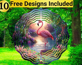 Flamingo Wind Spinner, Flamingo Wind Spinner Sublimation Design, Flamingo Wind Spinner Sublimation, Wind Spinner Sublimation,