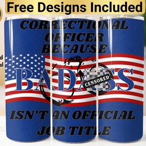 Correctional Officer Tumbler Design, Tumbler Wrap PNG, 20 oz Skinny Tumbler Design, Correctional Officer PNG, Correctional Officer Tumbler,