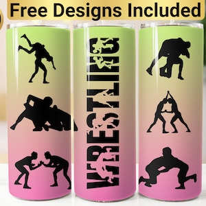 Wrestling Tumbler Design, Tumbler Wrap PNG, 20 oz Skinny Tumbler Design, Wrestling Tumbler Wrap, Wrestling Sublimation, Wrestling Tumbler,