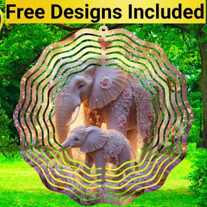 Elephant Wind Spinner, Elephant Wind Spinner Sublimation Design, Elephant Wind Spinner Sublimation, Wind Spinner Sublimation,