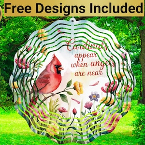 Roter Kardinal Wind Spinner, Roter Kardinal Wind Spinner Sublimationsdesign, Wind Spinner Sublimation, Roter Kardinal Wind Spinner PNG,