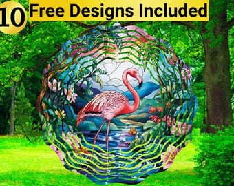 Flamingo Wind Spinner, Flamingo Wind Spinner Sublimation Design, Flamingo Wind Spinner Sublimation, Wind Spinner Sublimation,