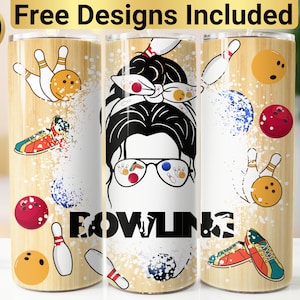 Bowling Tumbler Design, Tumbler Wrap PNG, 20 oz Skinny Tumbler Design, Bowling Tumbler Wrap, Bowling Sublimation, Bowling Tumbler PNG,