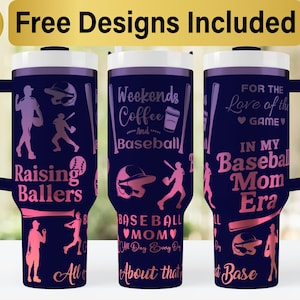 40oz Baseball Mom Tumbler Laser Svg Design, 40oz Laser Engraved Tumbler Wrap, Laser Engraving SVG, Tumbler Wrap SVG, 40 oz Tumbler Wrap,