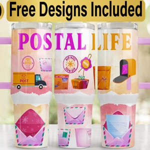 Diseño de vaso de 40 oz para cartero, envoltura de vaso PNG, diseño de vaso de 40 oz, vaso de cartero PNG, diseño de vaso para correo