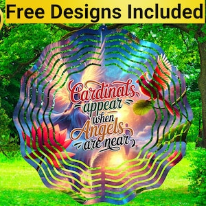 Red Cardinal Wind Spinner, Memorial Wind Spinner Sublimation Design, Wind Spinner Sublimation, Memorial Wind Spinner PNG,