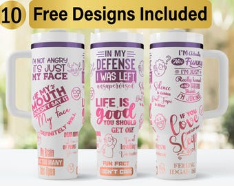 40oz Sarcastic Tumbler Laser Svg Design, 40oz Laser Engraved Tumbler Wrap, Laser Engraving SVG, Tumbler Wrap SVG, 40 oz Tumbler Wrap,