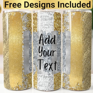 Goud zilver glitter bekerontwerp, bekeromslag png, 20 oz mager bekerontwerp, gepersonaliseerd bekerontwerp, glitterbekerontwerp,