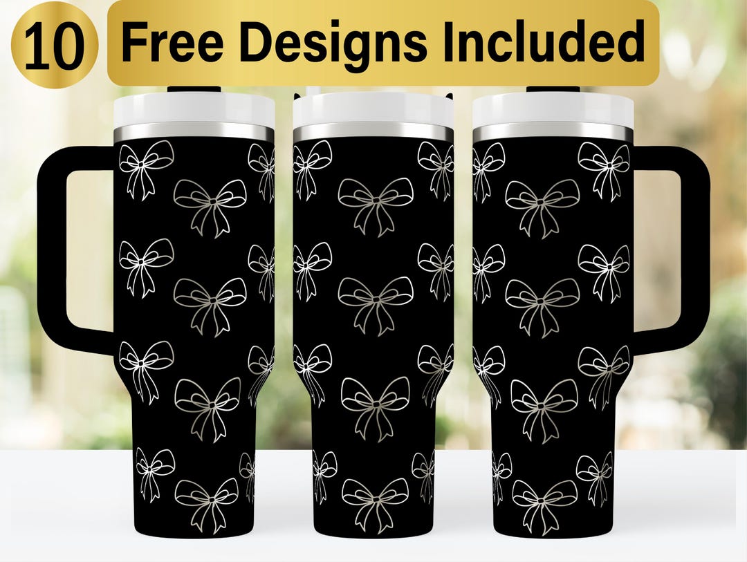40oz Coquette Bows Tumbler Laser Svg Design, 40oz Laser Engraved ...