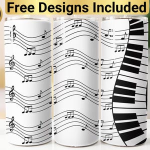 Piano Chords Tumbler Design, Tumbler Wrap PNG, 20 oz Skinny Tumbler Design, Piano Tumbler Wrap, Piano Sublimation, Piano Tumbler Design,
