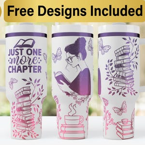 40oz Book Lover Tumbler Laser Svg Design, 40oz Laser Engraved Tumbler Wrap, Laser Engraving SVG, Tumbler Wrap SVG, 40 oz Tumbler Wrap,
