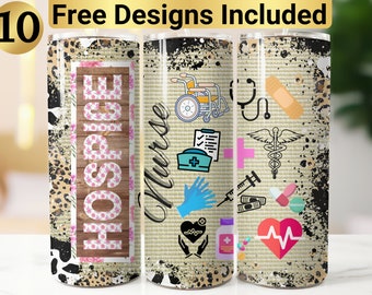 Hospice Nurse Tumbler Design, Tumbler Wrap PNG, 20 oz Skinny Tumbler Design, Hospice Tumbler Wrap, Hospice Tumbler PNG, Hospice Sublimation,