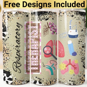 Respiratory Therapist Tumbler Design, Tumbler Wrap PNG, 20 oz Skinny Tumbler Design, Respiratory Therapist Tumbler Wrap, Therapist Tumbler,